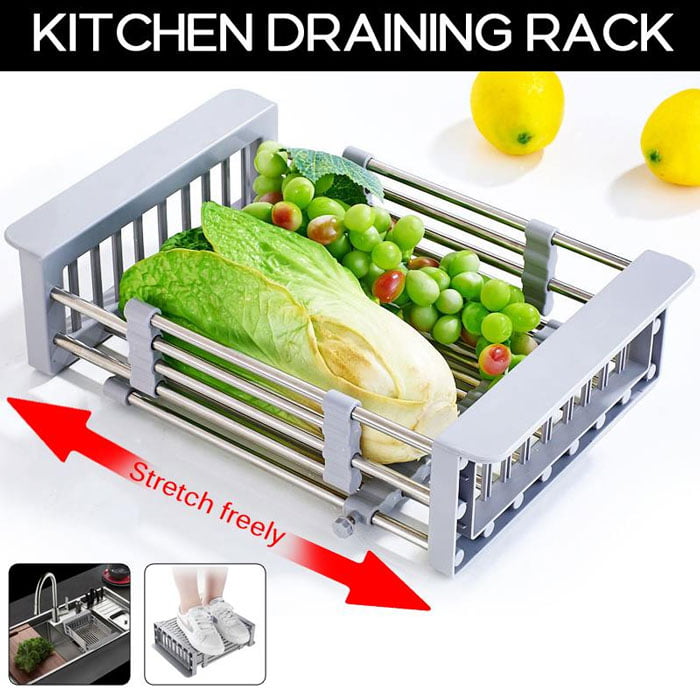 Stainless Steel Sink Rack Roll Folding Drain Rack
