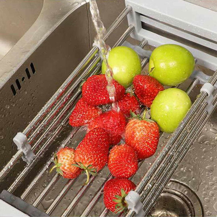 Stainless Steel Sink Rack Roll Folding Drain Rack