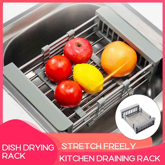 Stainless Steel Sink Rack Roll Folding Drain Rack
