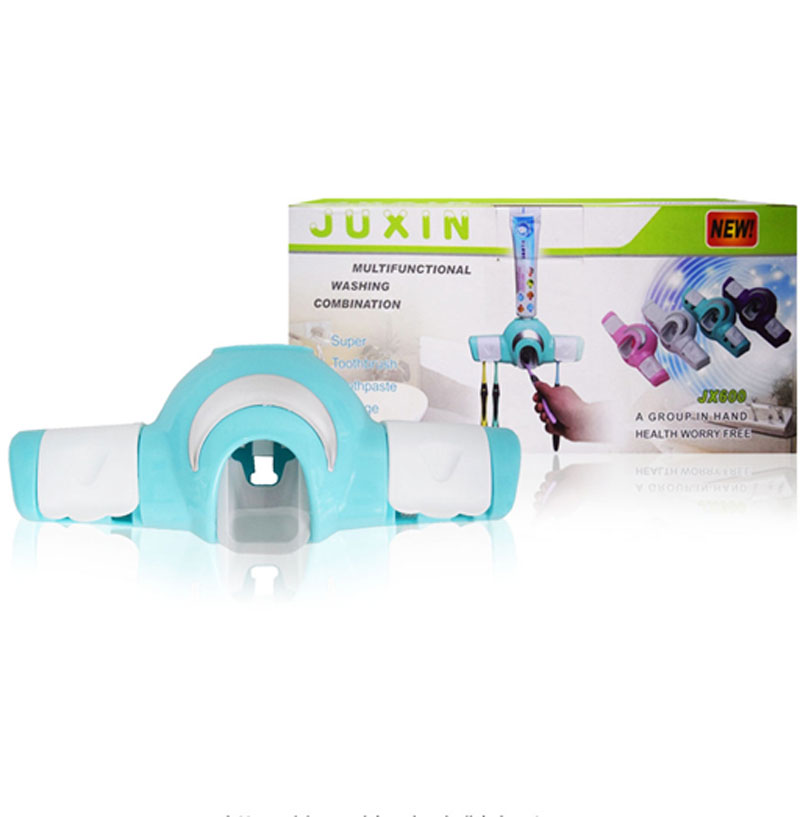 Toothpaste Dispenser With Toothbrush Holder