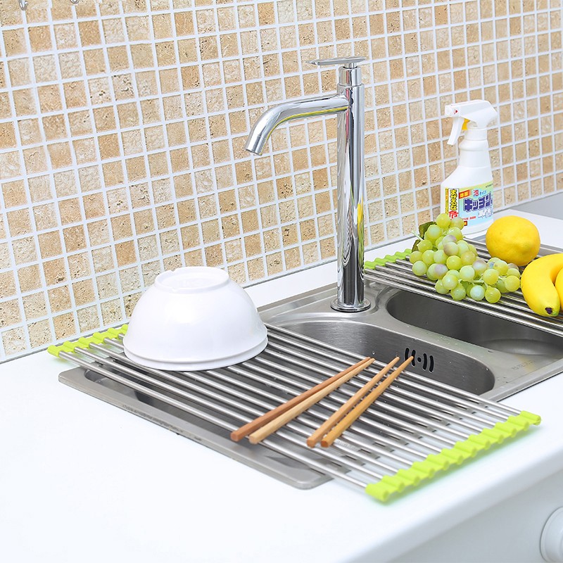 Portable Stainless Steel Rolling Rack For Sink