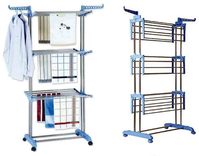 3 Tier Foldable Drying Rack Cloth Laundry Hanger Steel Tw-117