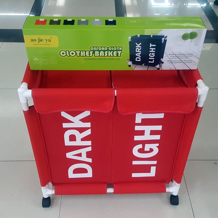 Oxford Clothes Laundry Basket With Wheels