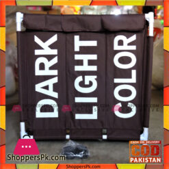 Oxford Laundry Clothes Basket with Wheels 3 Section