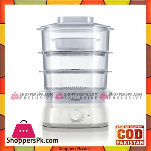 Philips HD9125 00 9 L Food Steamer (White) - Karachi Only
