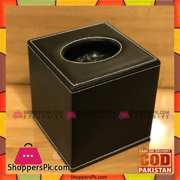 Square Tissue Box Covers Tissue Box Cube Tissue Holder Faux Leather For Home And Office