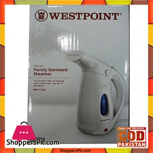 Westpoint WF-1153 - Deluxe Handy Garment Steamer - White - Karachi Only