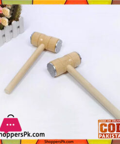 Wood Meat Tenderizers With Aluminium Teeth Kitchen Meat Tool 1 - Pcs