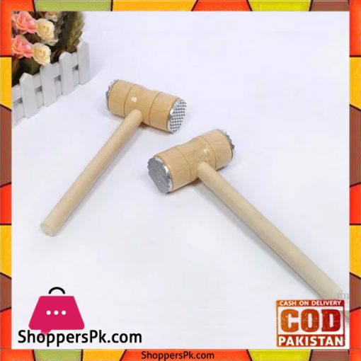 Wood Meat Tenderizers With Aluminium Teeth Kitchen Meat Tool 1 - Pcs