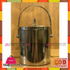 Stainless Steel Handle Ice Bucket Chrome Finish