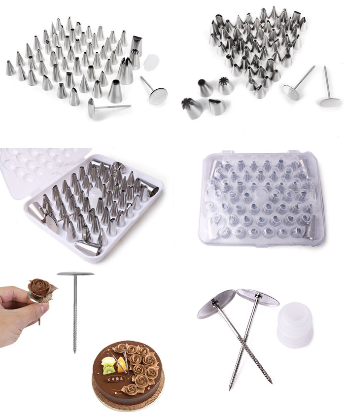 52Pcs Icing Piping Pastry Fondant Cake Decorating Sugarcraft Nozzle Tips Set