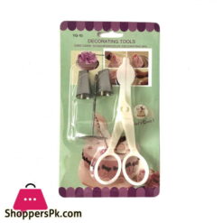 6-Pcs Icing Piping Nozzle Scissors Flower Stand Nail