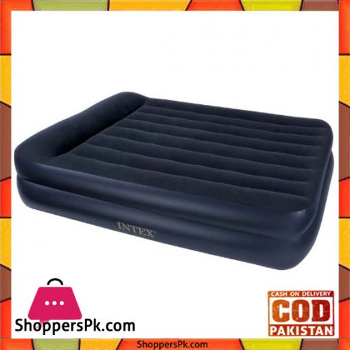 Intex Pillow Rest Raised Air Bed Queen Size Built In Electric Pump -60 X 80 X 18.5"