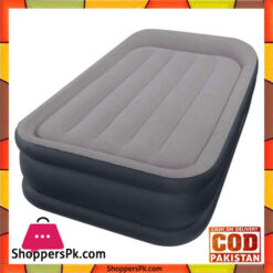 Intex Deluxe Pillow Rest Raised Air Bed Single Size in Pump - 67732