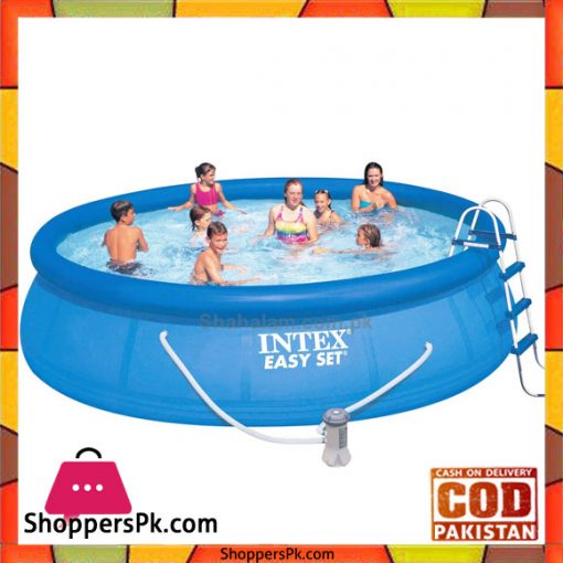 Intex Easy Set Pool With Safety ladder, Ground Cloth, Pool Cover,​ -15' X 42"