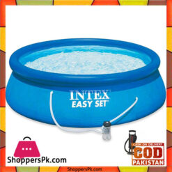 Intex Easy Set Swimming Pool With Sand Filter and Manual Air Pump -344 x 76" cm - 28112