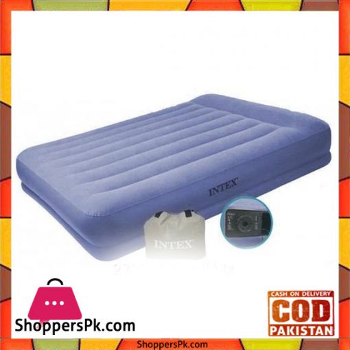 Intex Mattress Velors With The Built In Pump - 67748