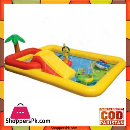 Intex Ocean Play Center Inflatable Sprinkling Paddling Pool - 57454