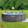 Intex Prism Frame Greywood Round Above Ground Pool 15 Feet X 4 Feet - 26742 1 Intex Prism Frame Greywood Round Above Ground Pool 15 Feet X 4 Feet - 26742