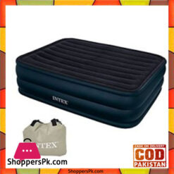 Intex Raised Queen Air Bed With Built In Electric Pump - 66718