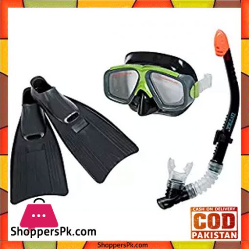 Intex Surf Rider Kids Swimming Diving Mask Snorkel Fin Set - 55959
