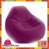 Intex indoor Living Room Inflatable PVC Flocked Single Person Air Sofa With Back Lazy Arm Chair Craft Souvenir - 68584