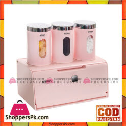 Limon 3 Pcs Spice Jar with Bread Box
