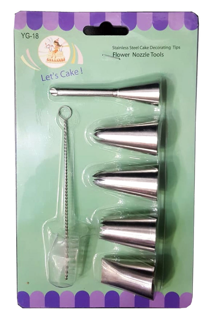 Stainless Steel Cake Decorating Tips Flower Nozzle Tool YG-18