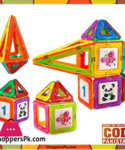 Clear Colors Magnetic Tiles Deluxe Building Set - 45+1 Pcs