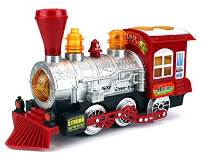 Happy Papa Motion Train - Lights Up, Plays Music, Blows Bubbles And Moves On