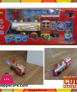 Happy Papa Motion Train - Lights up, Plays music, Blows Bubbles and Moves On