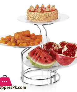 Homeket Metal Stand With Acrylic Dish 10 Inch