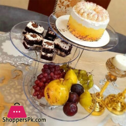 Homeket Metal Stand With Acrylic Dish 10 Inch