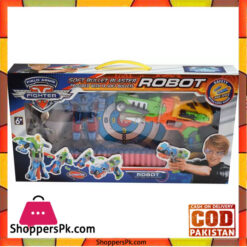 Kiditos Robot Soft Bullet Blaster Gun Robot  14 Bullets Multicolor