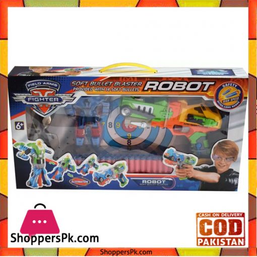 Kiditos Robot Soft Bullet Blaster Gun Robot 14 Bullets Multicolor