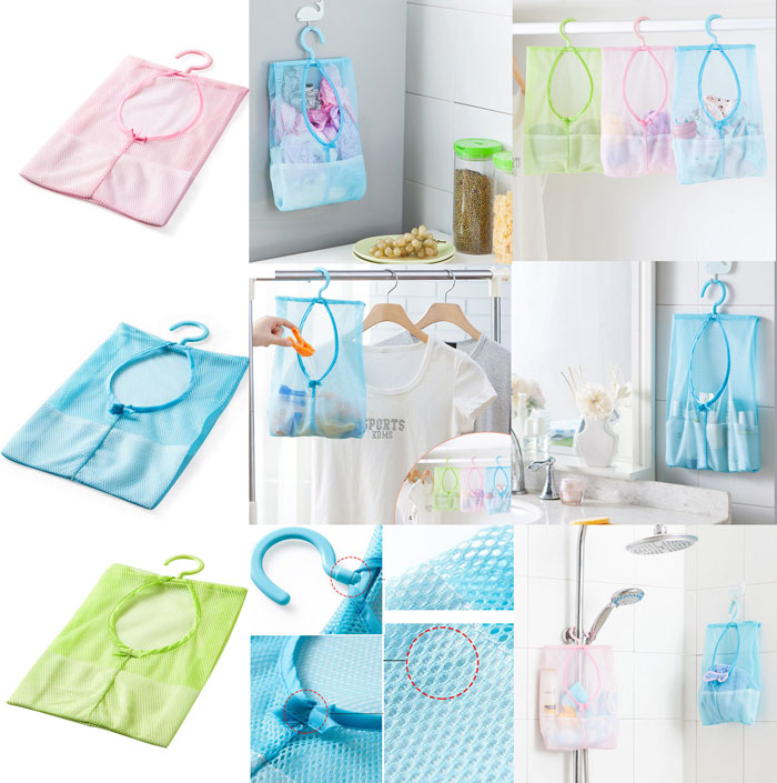 Multipurpose Hanging Storage Bag Mesh Net - Pack Of 3