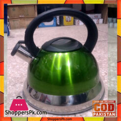 Stainless Steel Whistling Kettle 3 Litre - Green