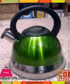Stainless Steel Whistling Kettle 3 Litre - Green