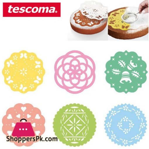 Tescoma Delicia Decorating Templates Cake Stencil Set 6 pieces Italy Made #630676