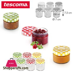Tescoma Della Casa Preserving Jars 200-ML Set 6 pieces Italy Made - #895112