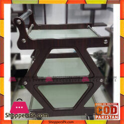 Zig Zag Glass Style Tea Trolley