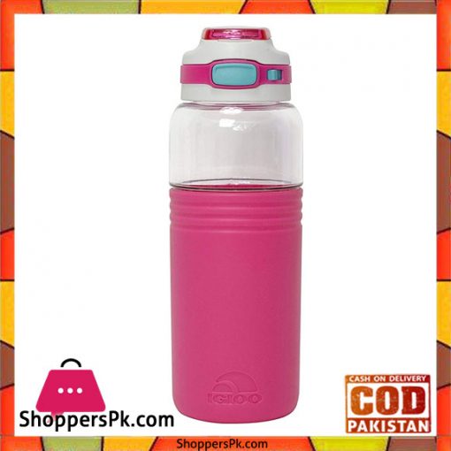 IGloo 36 oz Chugger Water Bottle Pink White #70146