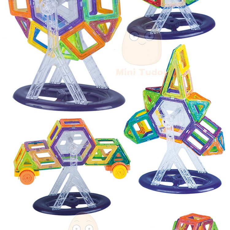 Mini Magnetic Designer Construction Set Model Building Toy Plastic Magnetic Blocks Educational Toys 230Pcs