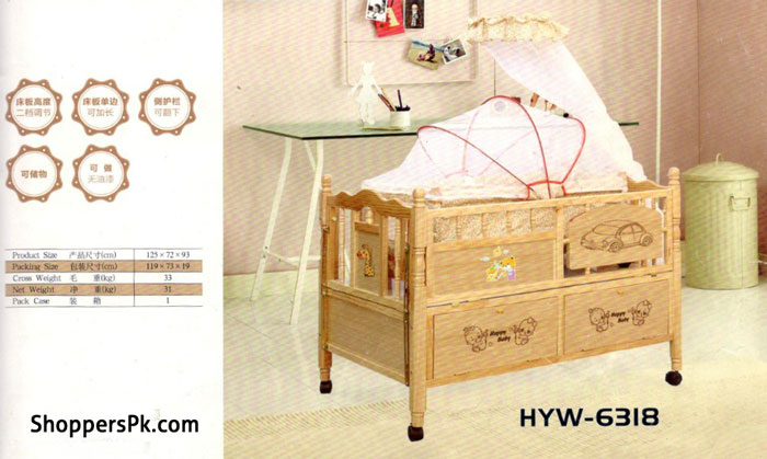 Wooden Baby Cot 6318