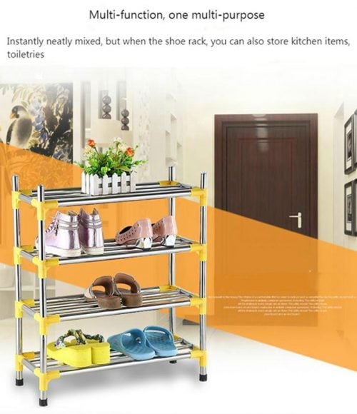 4 Layer Stainless Steel Shoe Frame Shoes Shelves