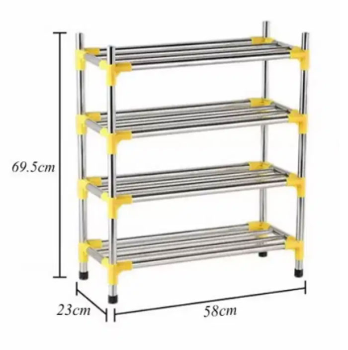 4 Layer Stainless Steel Shoe Frame Shoes Shelves