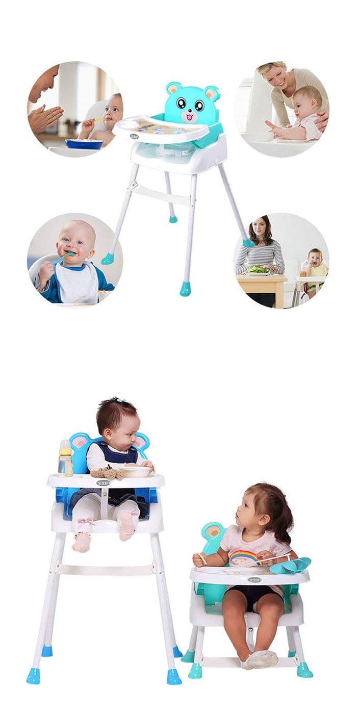 4 In1 Baby High Chair Convertible Toddler Table Seat Booster Infant Feeding Chair