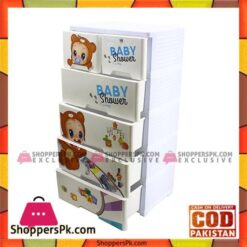 4+2 Drawers Blue/White Baby Shower 2652