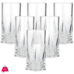 Azad Acrylic Glass 250ml 6Pcs Saudia Made in Pakistan