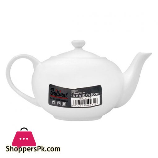 Brilliant Ceramic Tea Pot Round 4 Inch - BR0073